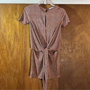 ZARA Metallic Colorful Romper Sz S